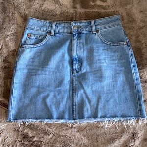 Topshop High Waisted Denim Skirt